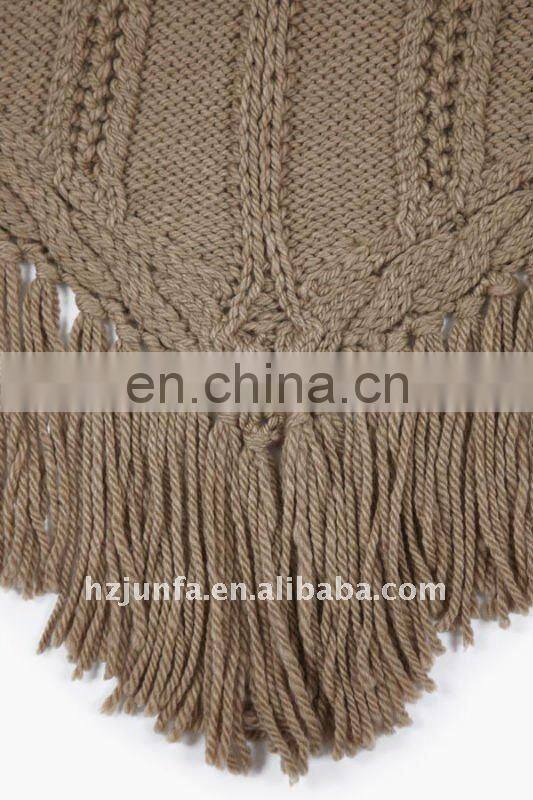 fashional newest elegant super soft cozy jacquard knit shawl