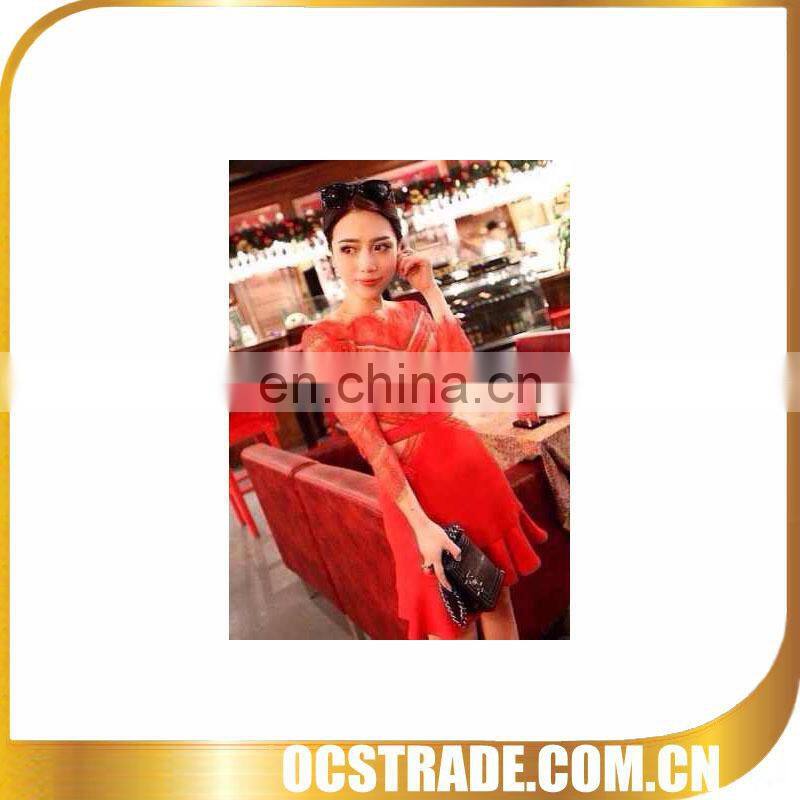 2014 newest hot sell best welcome raw silk evening dress