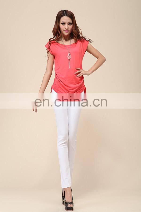 Trade assurance Yihao fashion leisure t-shirts wholesale 2015 women long t-shirts