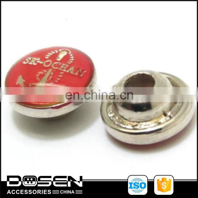 100%QC quality assure Hot polish shiny round red rivets fashion boat anchor rivet for jeans shoes handbag