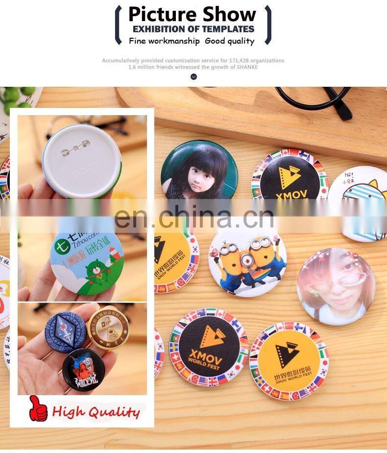 Tin Button Badge With Safety Pin,Cheap Pin Badges,Metal Badge Set
