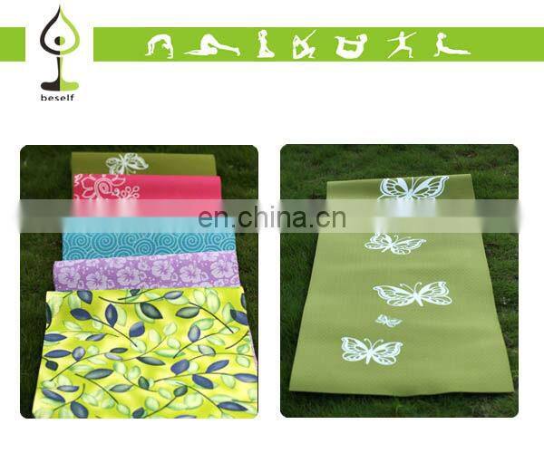 High Quality Fitness Mat Custom Printing Design Pro Cheap Double Colors Promotional PVC Yoga Mats