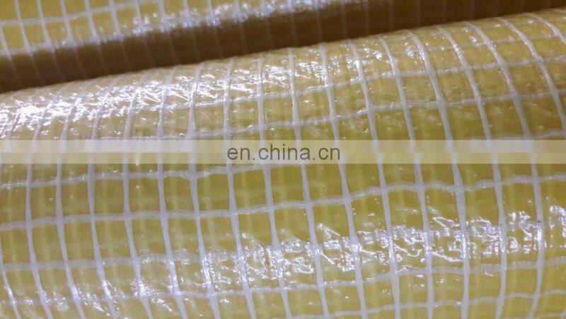 Yellow Leno Tarpaulin 55gsm Micro-Perforated Foils In Roll, for building, constructrion