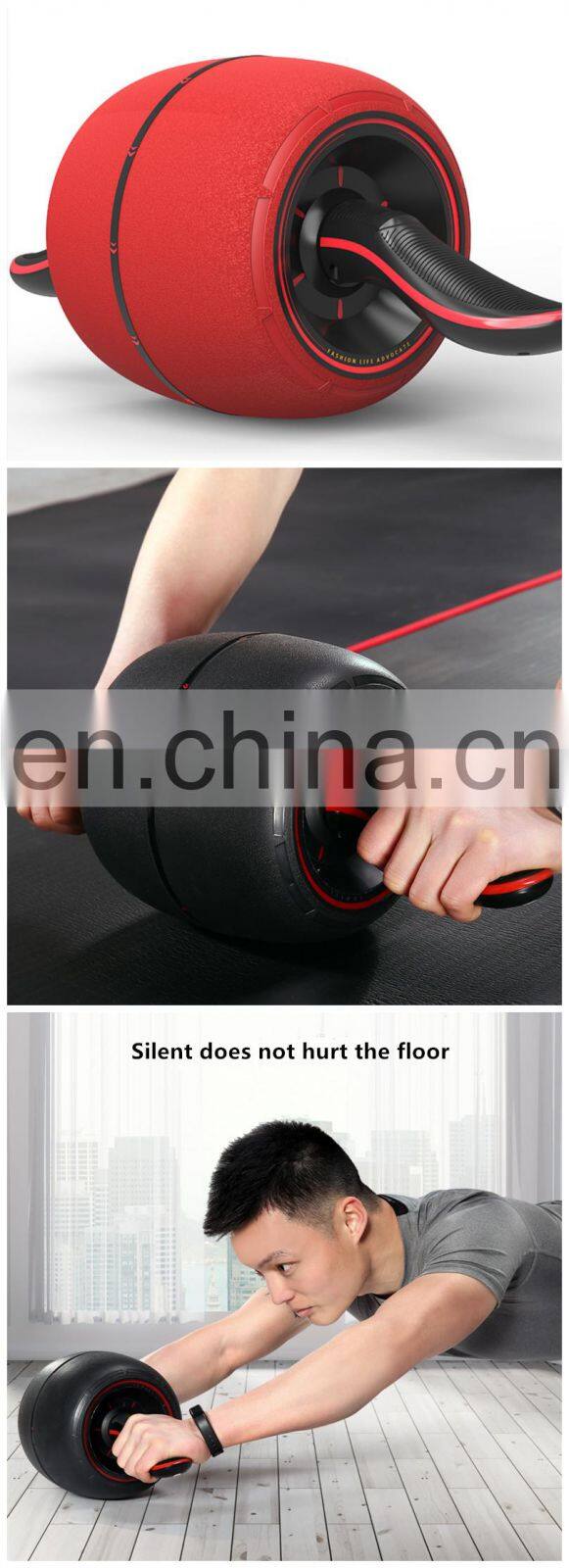 Hot Sell High Quality Abdominal Fitness Rebound Ab Wheel Roller With Knee Mat