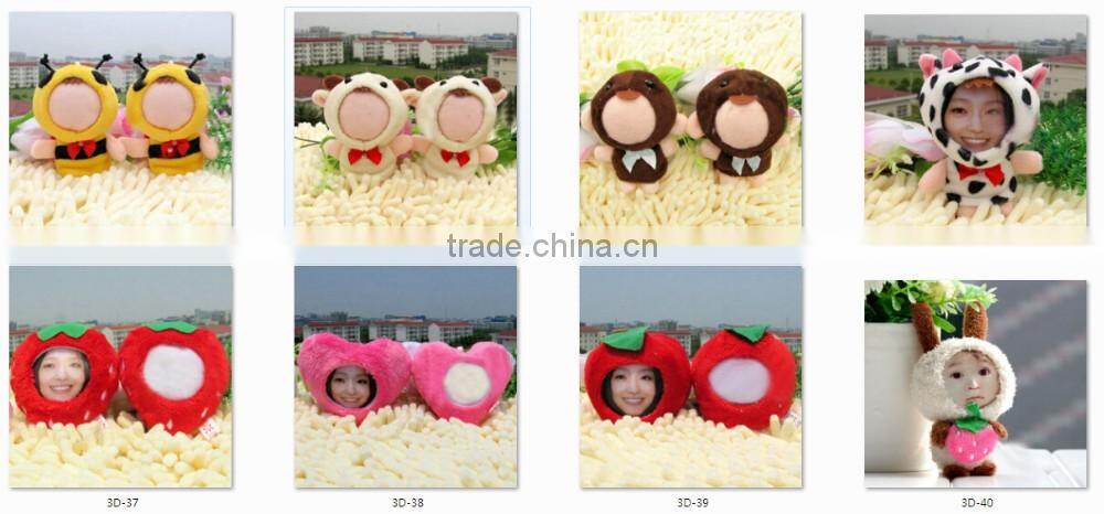 Wholesale diy 3d photo face doll your face doll print machine Heart rose rabbit 14CM 3d face doll maker Promotion
