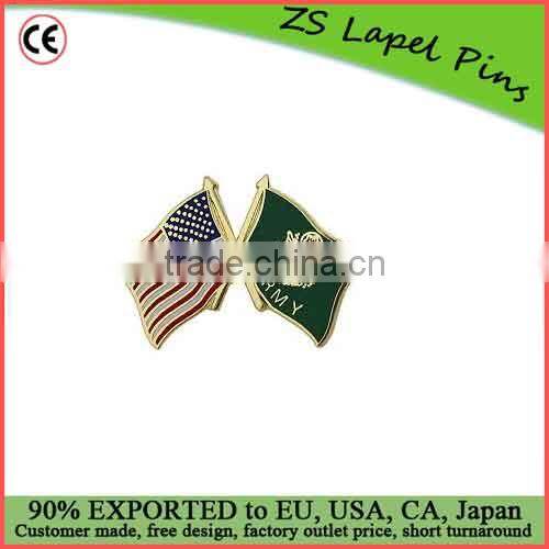 Custom design high quality cloisonne hard enamel filled Ethiopia Flag Lapel Pin