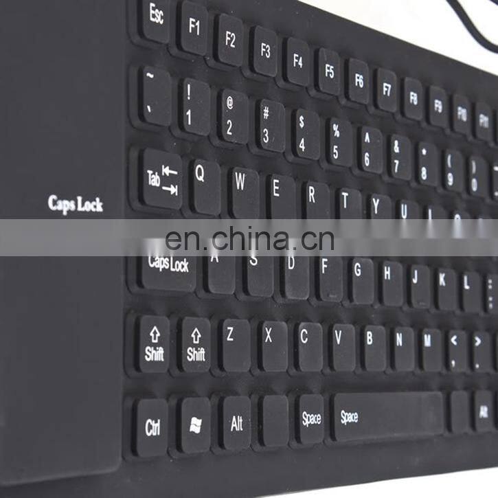 New 85-Keys USB Mini Keyboard USB SMALL Flexible Silicone USB Keyboard For Laptop Black