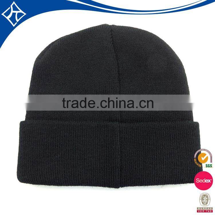 cheap crochet knit thin men long fold up beanie hats