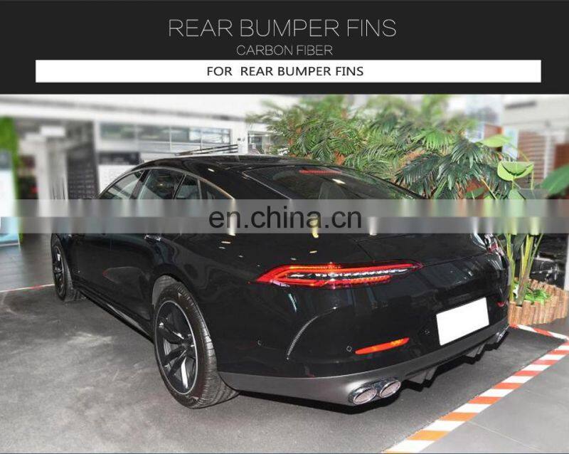 carbon fiber new rear bumper fins for Mercedes Benz AMG GT43 50 53 four doors 2019-2020