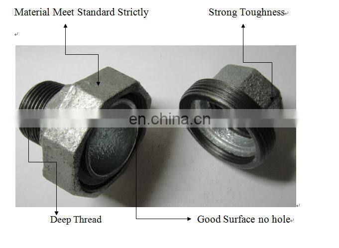 Hydraulic Galvanized Brass Seat Malleable Iron Pipe Fitting Union