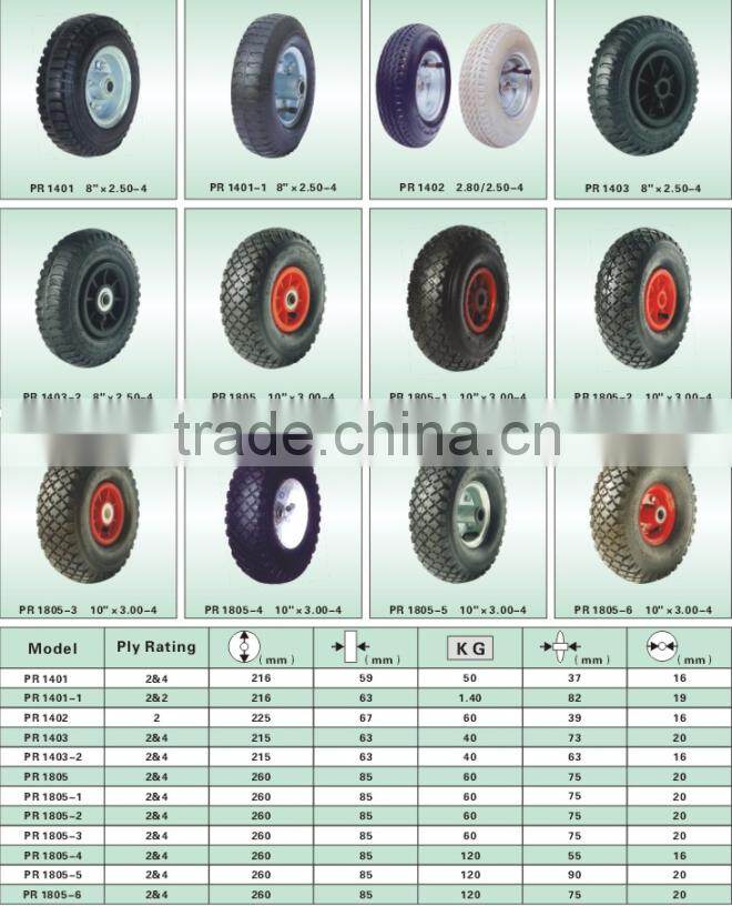 3.50-4 Amercian market Wheelbarrow Pneumatic rubber Wheel