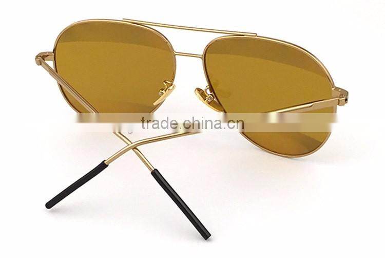 2016 New arrival Designer patchwork Split 3 Parts Mirror Lens split sunglasses for women