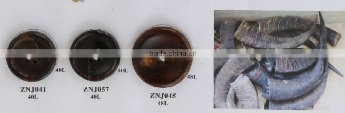 high end real black horn button for suit