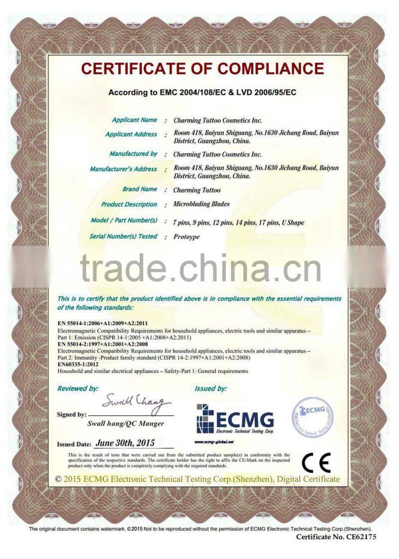 High quality blades, embroidery needles, eyebrow tattoo needles