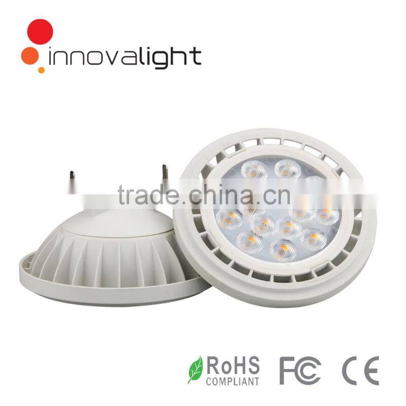 INNOVILIGHT aluminum and plastic 15w smd 45 degree 12v g53 led ar111