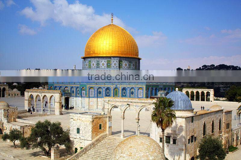 Coloured decorative steel mosque dome