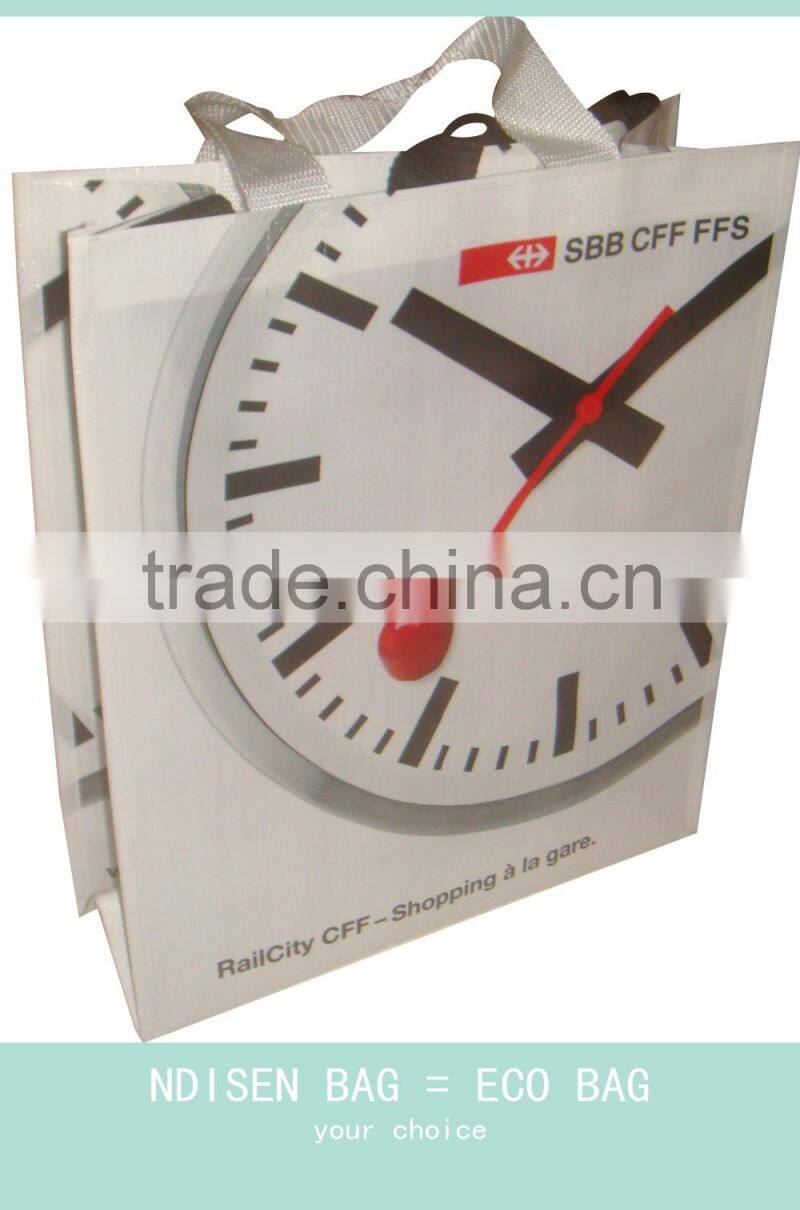 full color printing pp woven reusable tote bag