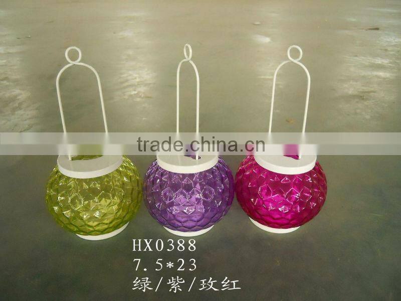 hanging glass tea lights candle holder