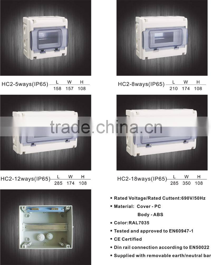 HC IP65 water proof distribution box