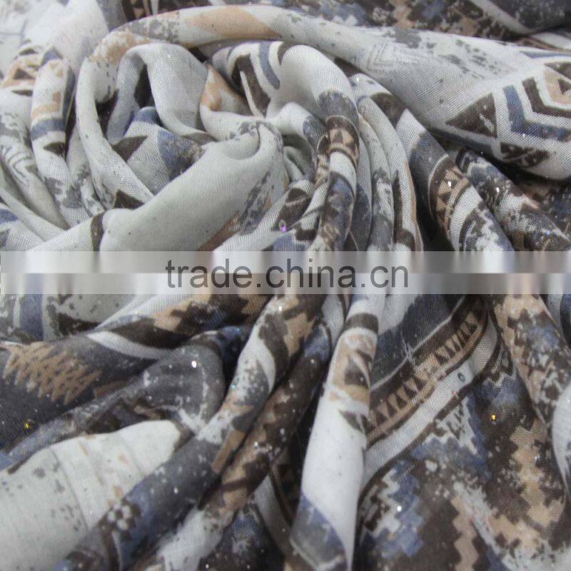 fabric wholesale scarf women garment accessory neck scarfs gemetic long design
