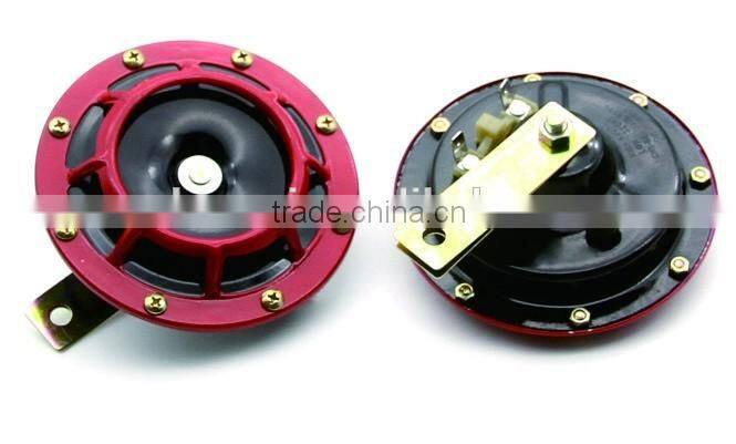 Super Loud Car Motorcycle 12V Red Dual Tone Loud Horn Vehicle Siren It'suitable for automobile refitting
