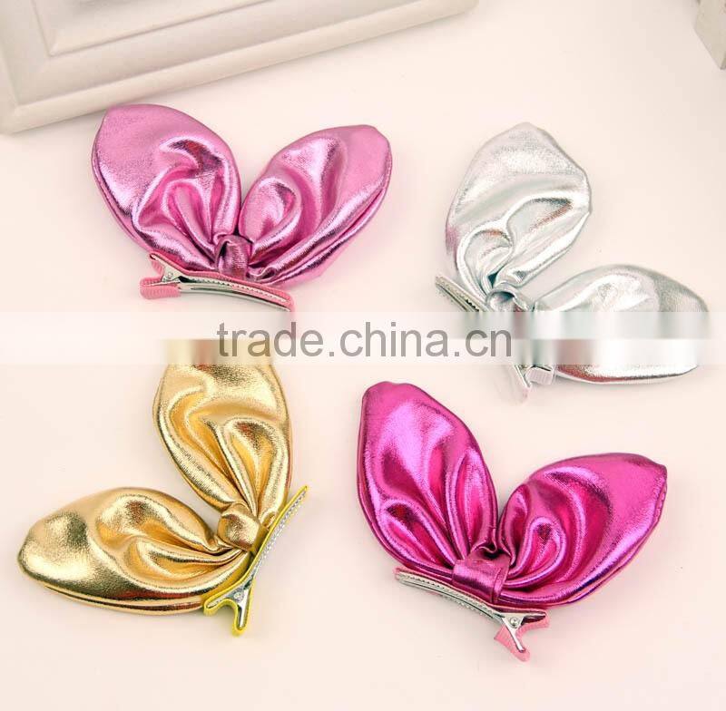 European baby children hair accessories hot sale girl rabbit ear hairpin cute baby girl barrettes