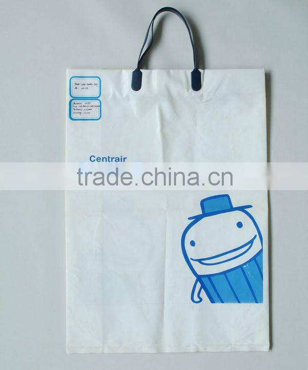 Flexi pe plastic shopping bags with loop handle
