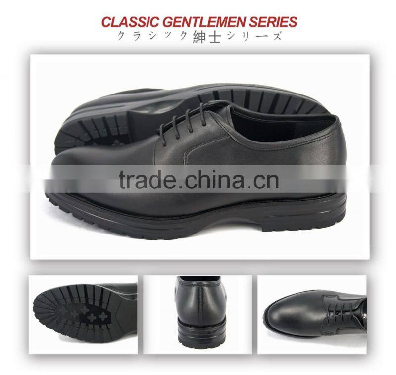 Black PU leather shoes police officer shoes