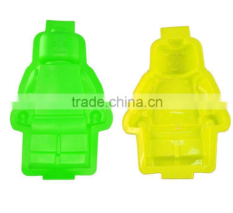 Large Figure Robot Silicone Mold, Robot Baking Molds, Minifigure Cube Tray Candy Mold, Building Block Ice Tray Candy