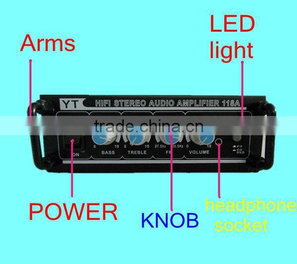 hi-fi stereo amplifier YT-118A with ICD/VCD/DVD input