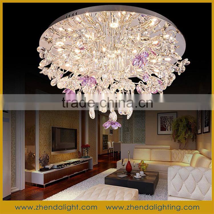 CE/ROHS/FCC Certificated modern gold crystal chandelier light