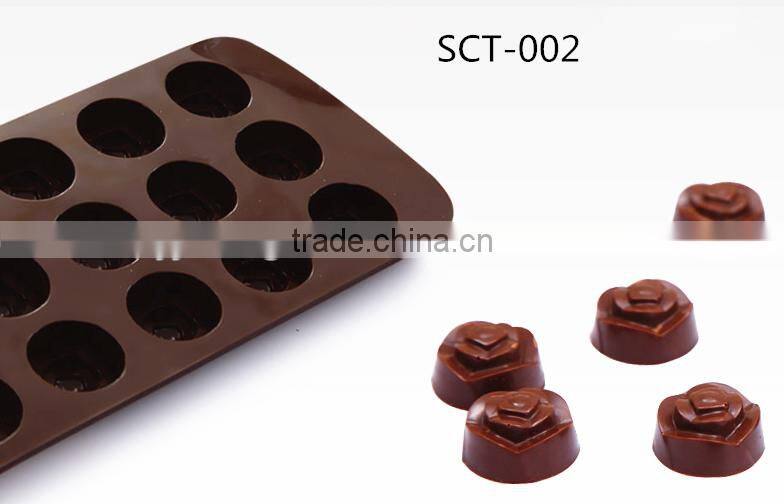 2016 Hot sale food grade FDA and LFGB Cute animal of pig shape silicone chocolate mould and ice cube tray