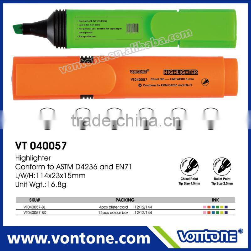 promotional solid highlighter pen