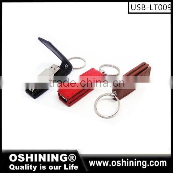 2016 new arrival leather usb promotional gift