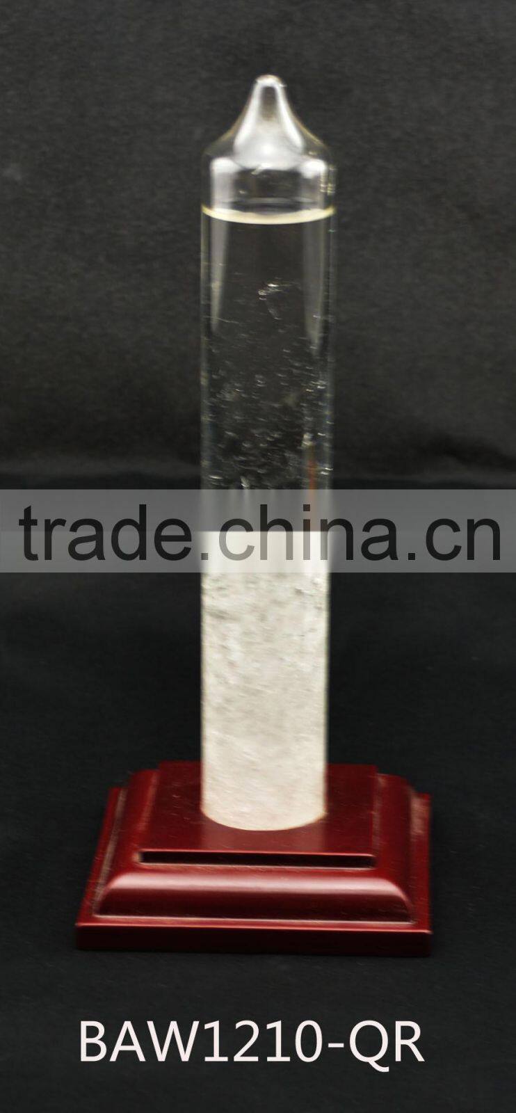 Storm Glass with wooden base,decorative barometers