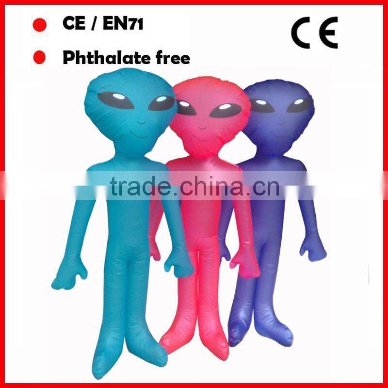 Promotional PVC inflatable Aliens with red color