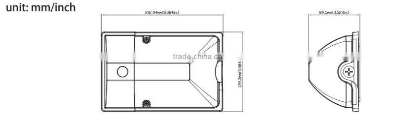 Outdoor DLC LM79 led modern wall lighting fixture 120v /277v photocell