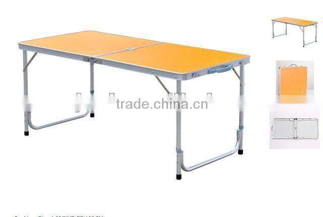 Yellow camping table(aluminum picnic table)