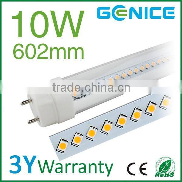 high quality 110lm/w 1200lm 10w 0.6m 2ft led t8 replacement