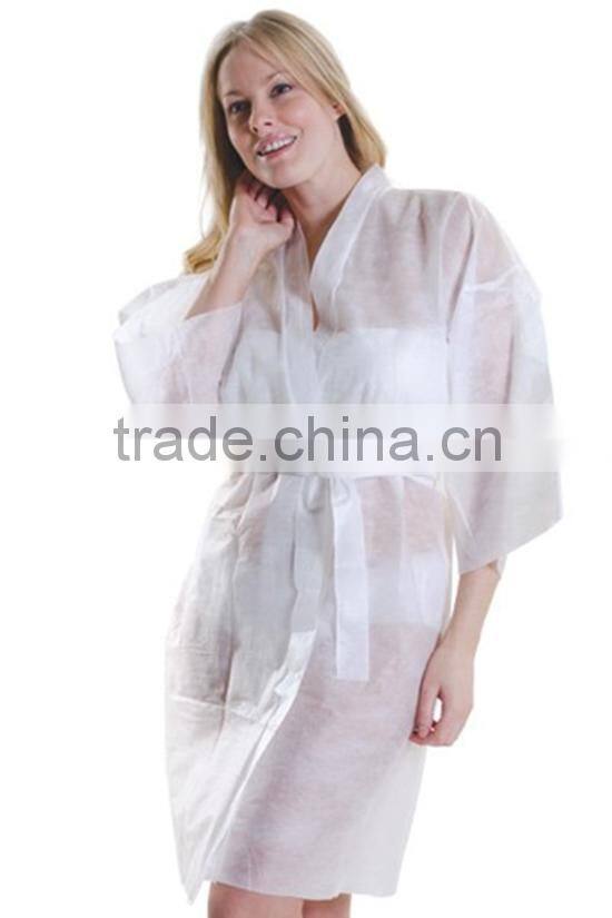 Disposable non woven PP kimono robe