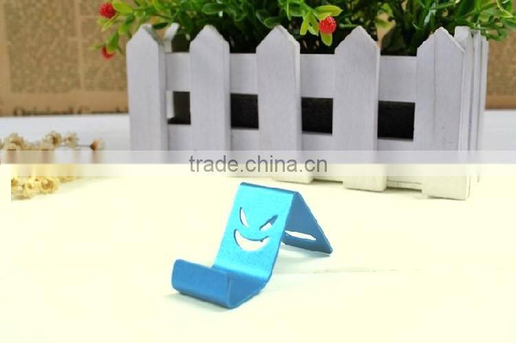 Universal Color Devil Smile Face Aluminum Metal Mini Cell Phone Holder Smartphone Hoder Phone Stand