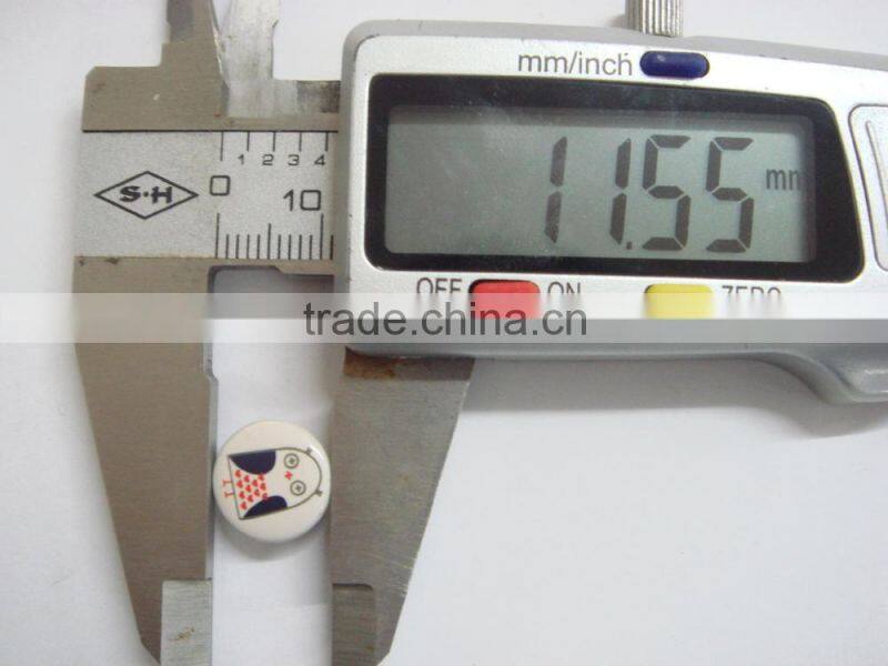 11.5mm small cute fashion metal silk print snap button