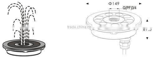 RGB 3in1 9x2w LED Fountain Lights, Water Dance LED Lights