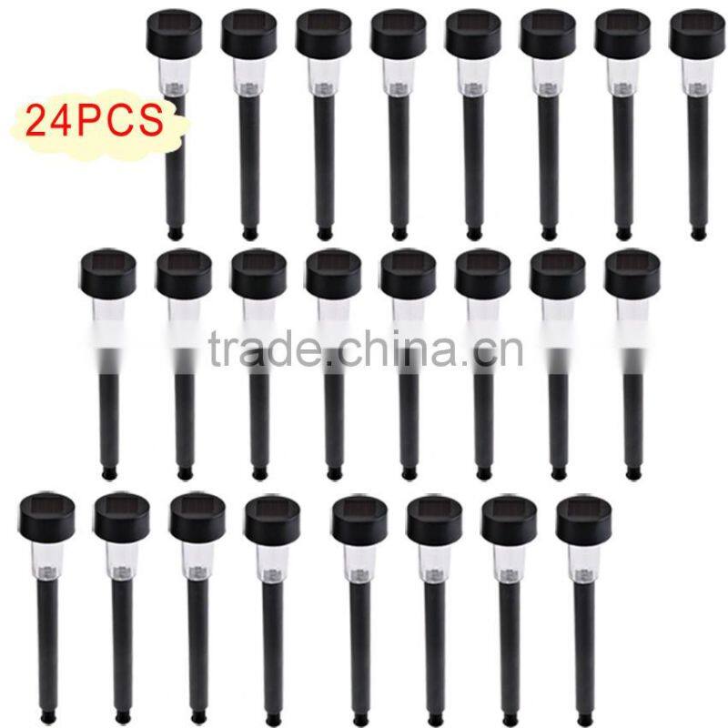 New 24PCS LED Outdoor Garden Path Lighting Landscape Solar Light WH002339