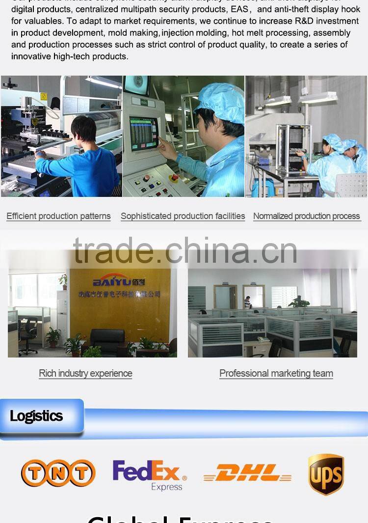 Adjustable cell phoen display alarm plastic security device