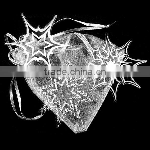 Acrylic Snowflake Christmas Tree Decorations set of 3