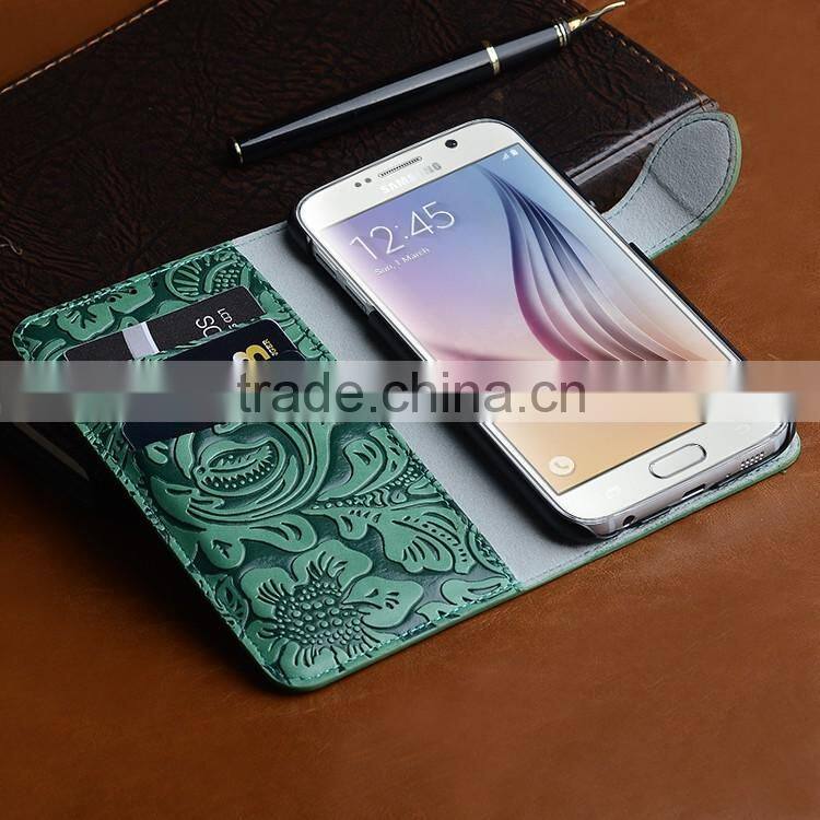 Excellent Factory Diamond Splicing Smartphone Case for Samsung galaxy S7 with Three Card Slot