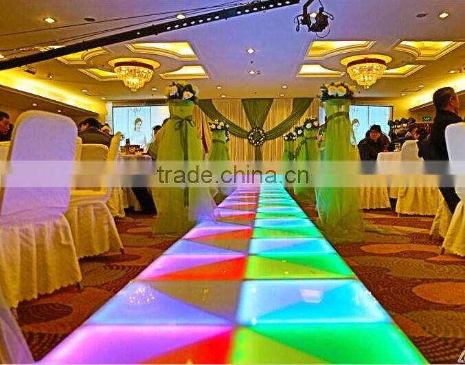 Wholesale Price LED Video Dance Floor 3D Effect DMX 1*1m Tile Stage Lighting For Sale Christmas Decorative Disco Party