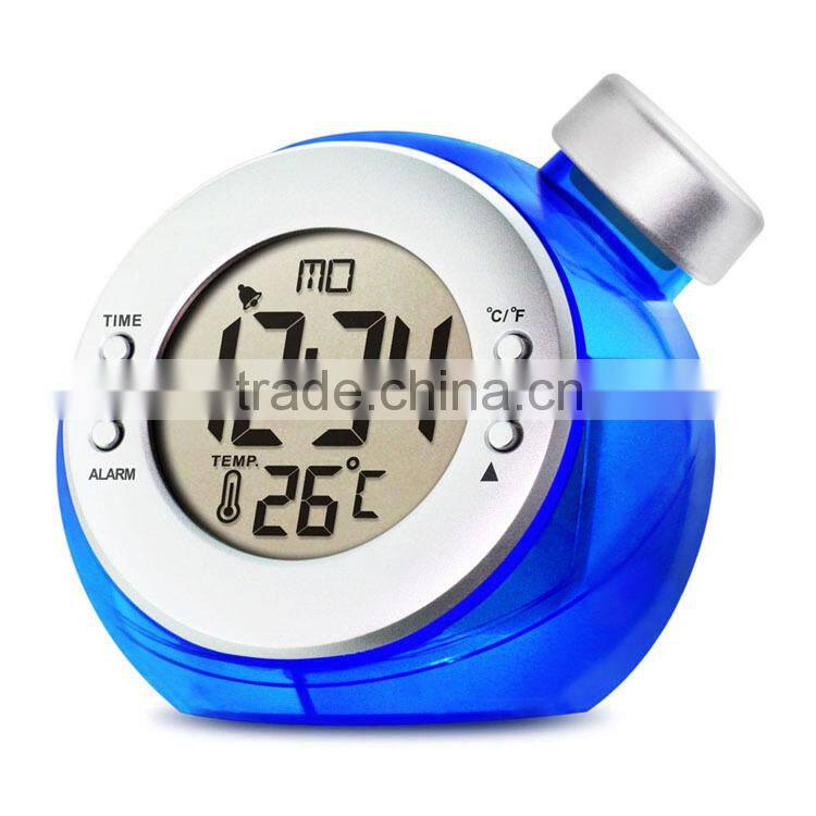 ECO Friendly wheel shape alarm Water Energy Clock, No Battery Fancy Digital Alarm Clock,weather forecast clock
