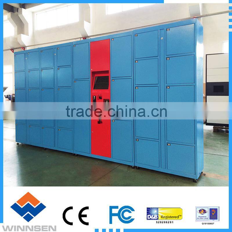 Electronic self-setting PIN code locker/stainless steel locker